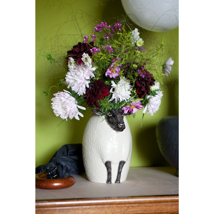 Suffolk ひつじの花瓶 Quail Ceramicsの動物雑貨｜イギリス クエールセラミックス 直輸入