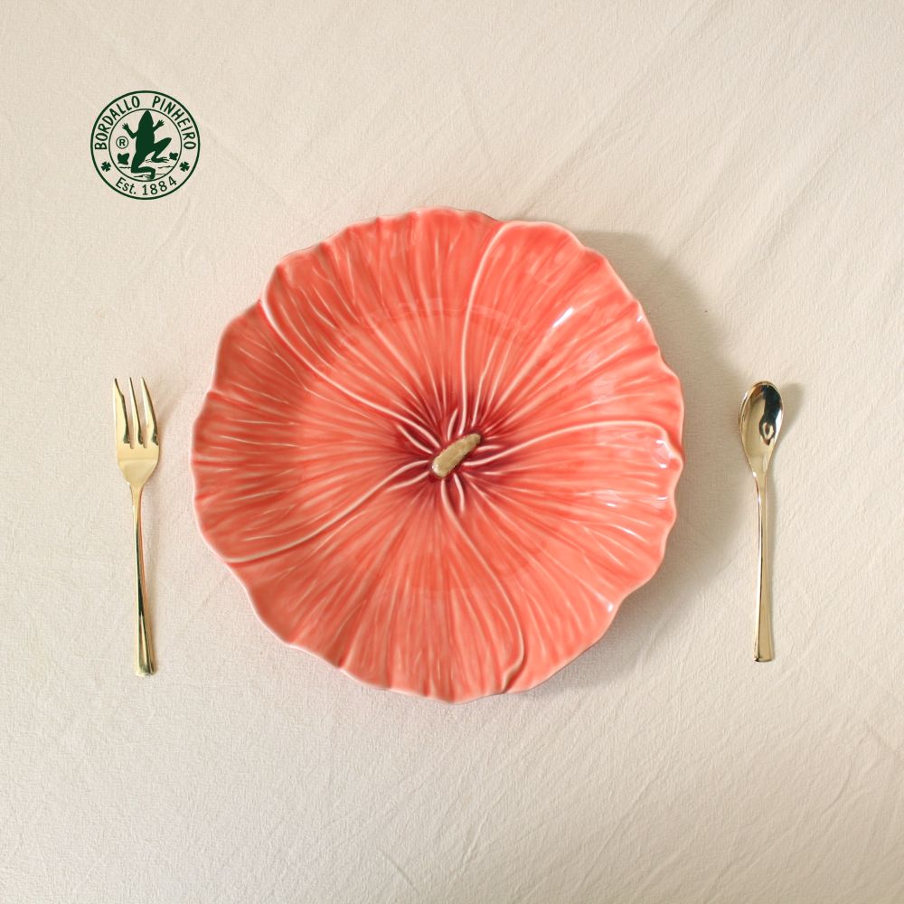 Maria Flor Plate -Hollyhock-