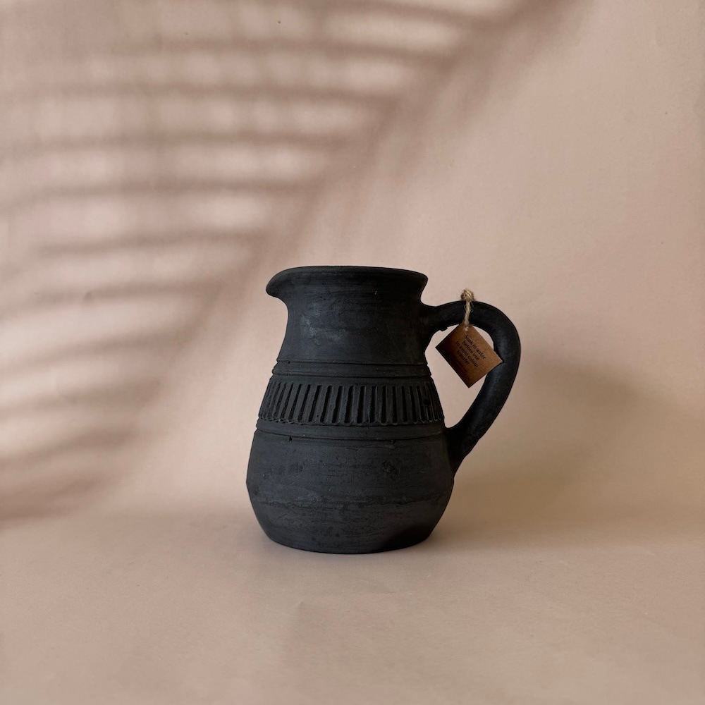 Terracotta Black Vase