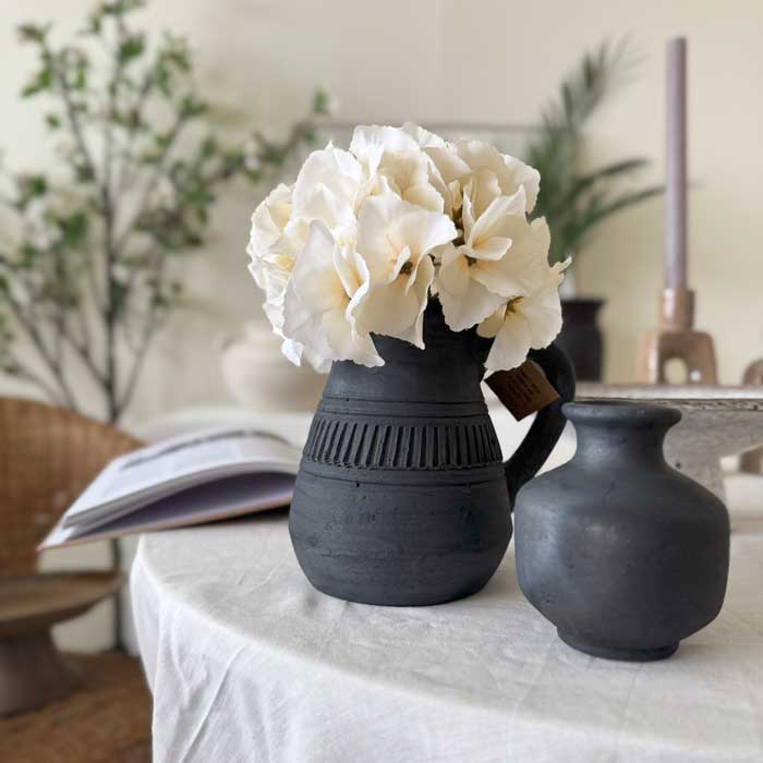 Terracotta Black Vase