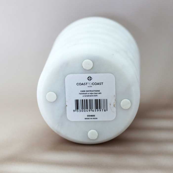 Pucker Marble Vase -White-