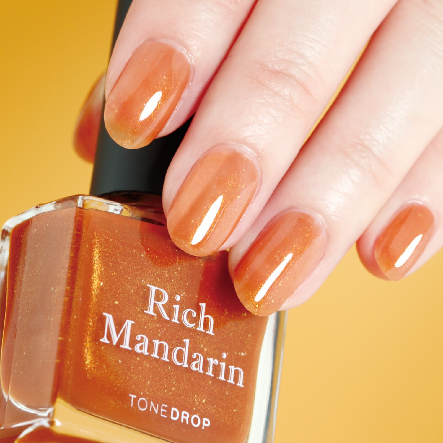 ネイルチップ個性派ニュアンス目指輪アンティーク887 TONE DROP ネイルポリッシュ 025 Rich Mandarin / リッチマンダリン｜D