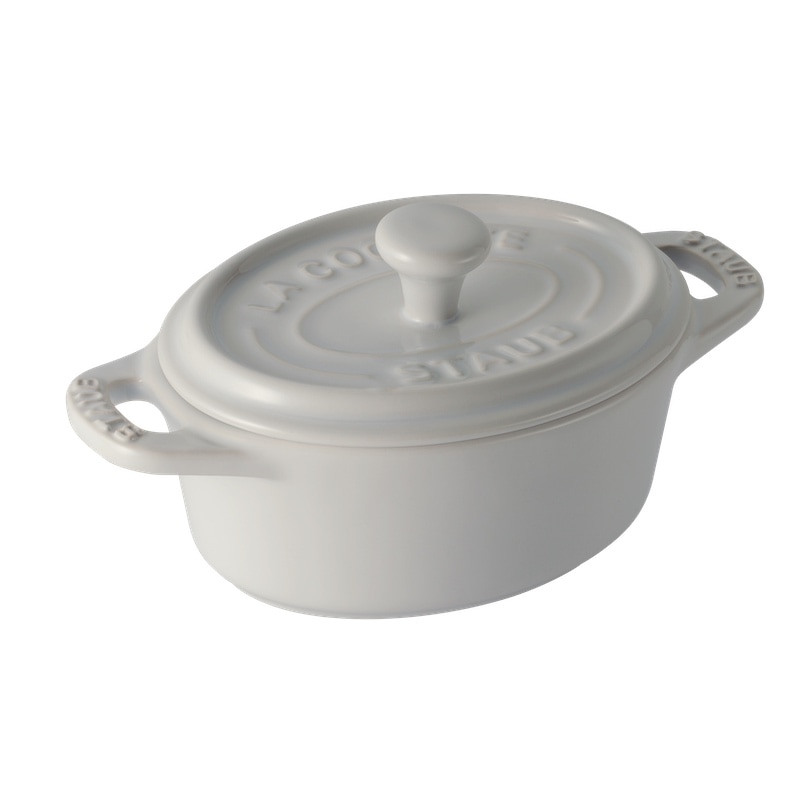 STAUB - STAUB ミニココットオーバル　11cm セラミック ミニオーバルココット 11cm / ホワイト 【STAUB】