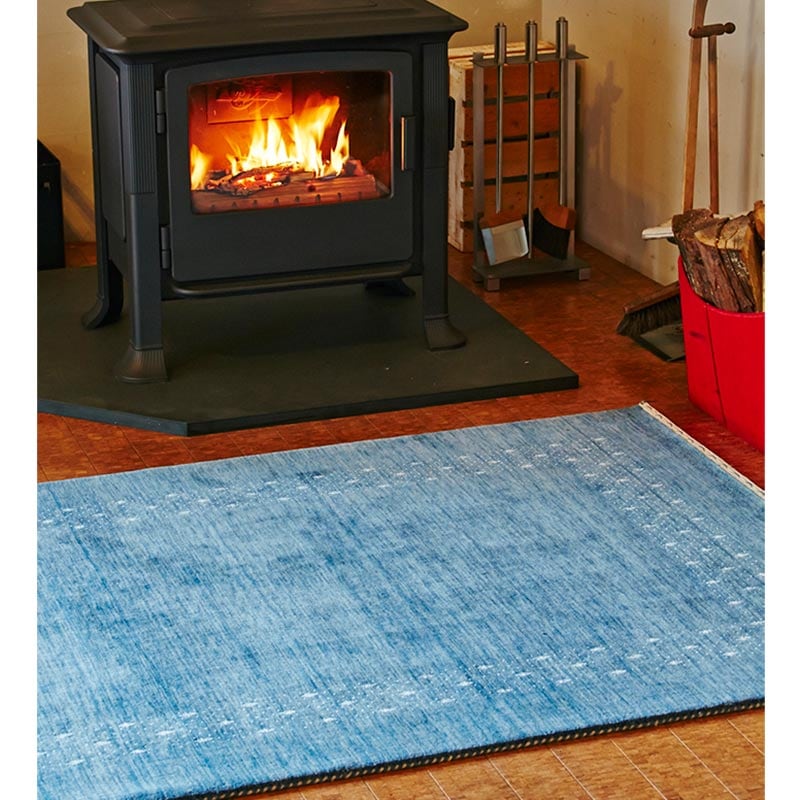 ウールラグ アクアラージ ＜インド産＞