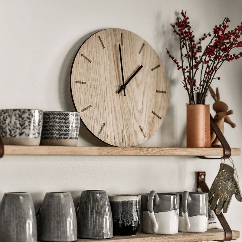 Wall Clock  ��HEMVERK�� Light Oak ��280mm/��380mm �� Dark Oak ��280mm��_ �ɳݤ�����