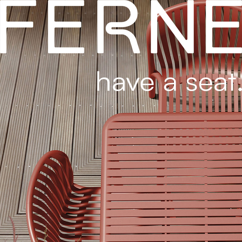 �֥�͡��ơ��֥� & ����������å�  / BRENE Table & Chair - RED��  ��FERNE�ۥե���͡������ȥɥ��ȶ�