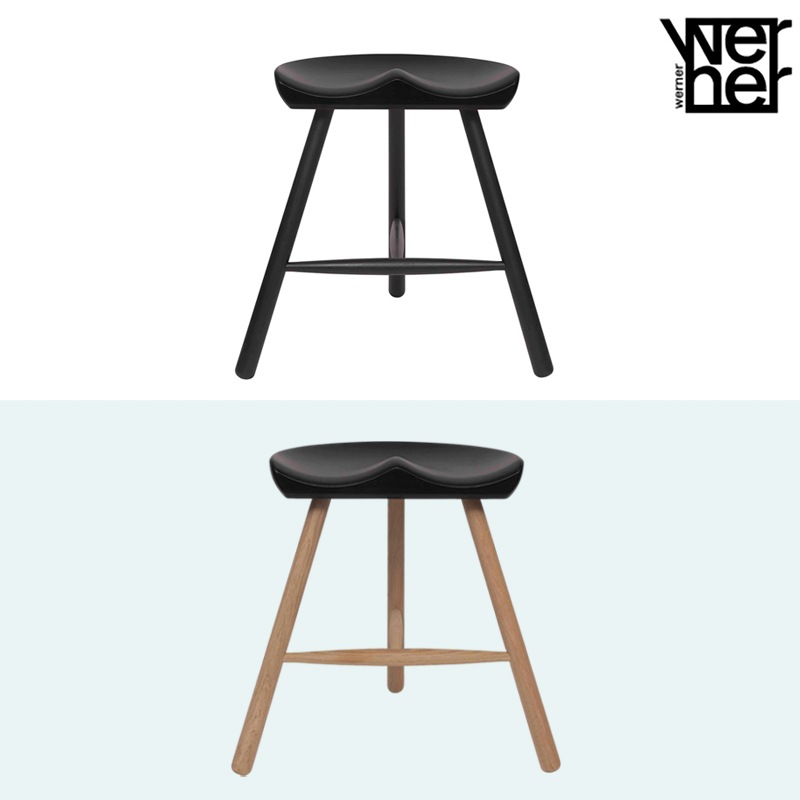 �ڸ��꿧�ۥ֥�å����꡼�� SHOEMAKER CHAIR No.49 ���ġ���  ��WERNER�� ���塼�᡼���������� ALL BLACK��BLACK/OAK