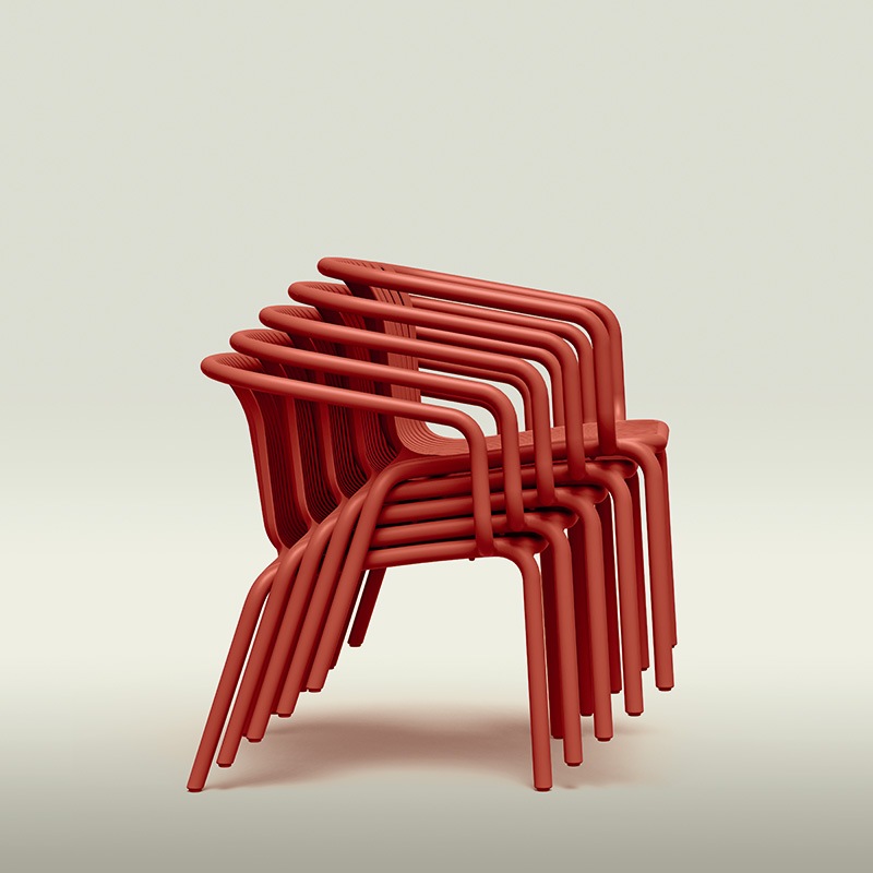 �֥�͡��ơ��֥� & ����������å�  / BRENE Table & Chair - RED��  ��FERNE�ۥե���͡������ȥɥ��ȶ�