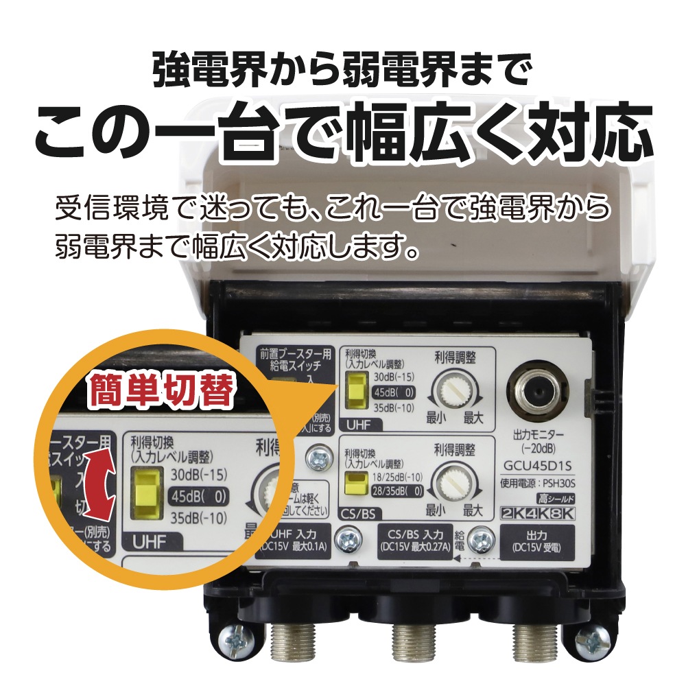 CS/BS-IF��UHF�֡�������(35dB/45dB���ѷ�)�ǥ奢��֡�������