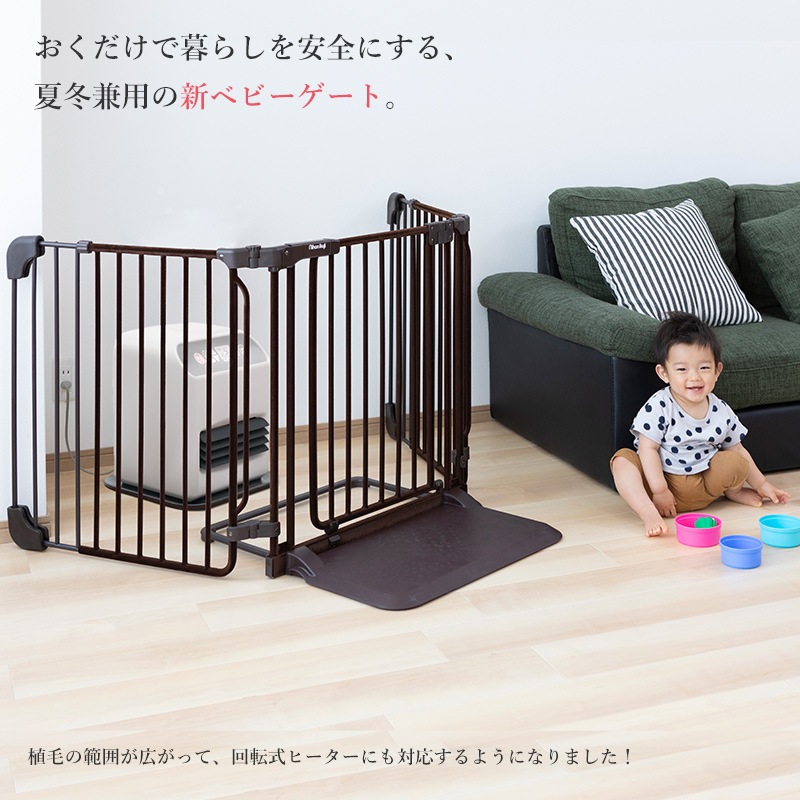 日本育児 おくだけとおせんぼ おくトビラ ヒーターガード ベビーゲート パーテーション おくだけタイプ ドアあり おくトビラ 本体 日本育児公式オンラインショップ Ebaby Select