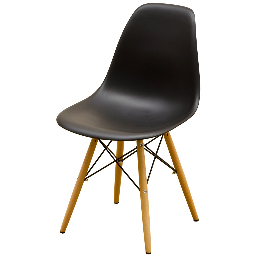 DSWシェルチェア　ブラック イームズ DSW ブラック シェルチェア ダイニングチェア サイドシェル