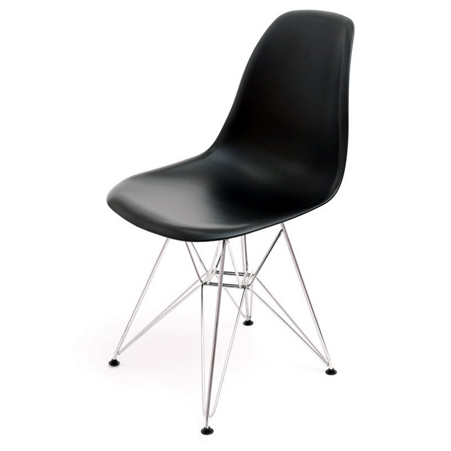 DSR イームズ チェア ABS 未組立 ブラック 黒 シェルチェア イームズ