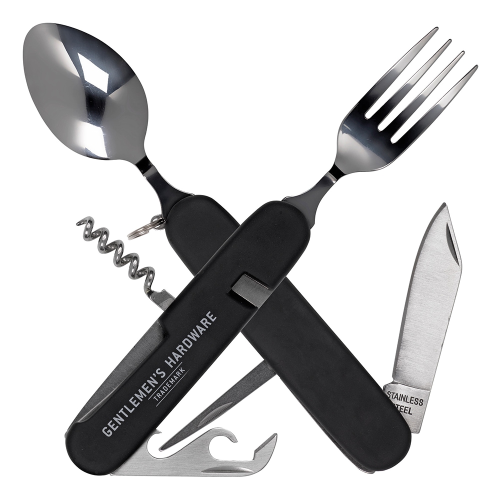 camping gaz カトラリー 食器 調理ツール　セット カトラリー4点セット 携帯用食器 ステンレス製 分解収納 ケース