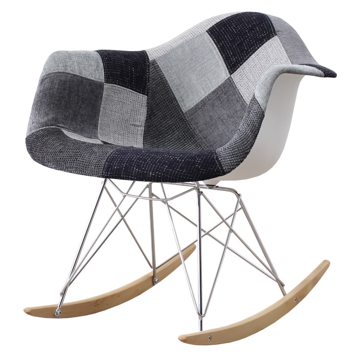 ほぼ新品1948年発売のリプロダクト再現 イームズパッチワークロッキングチェア ほぼ新品1948年発売のリプロダクト再現 イームズパッチワーク