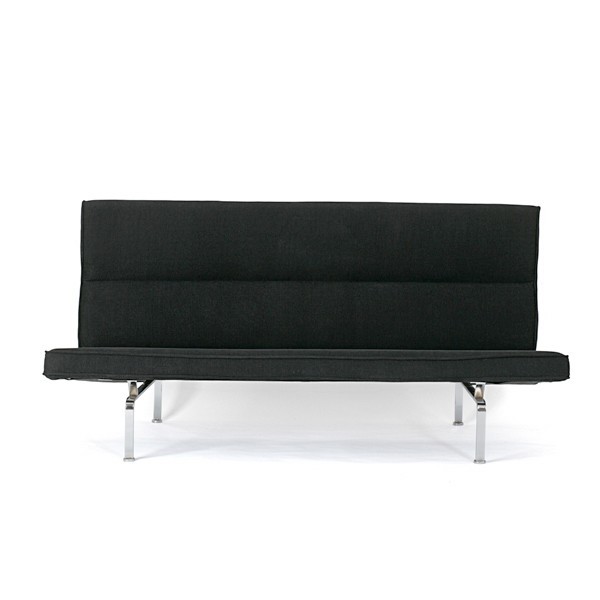 イームズ コンパクトソファ 3人掛け ブラック 