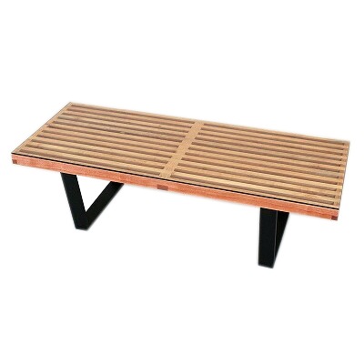 ネルソンベンチ風　120　天板付き（強化ガラス） ガラス天板 クリア / ネルソンベンチ用 / 120サイズ ＿北欧照明