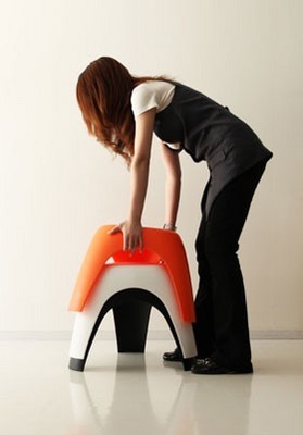 柳宗理 エレファントスツール オレンジ