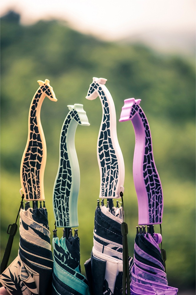 ホラグチカヨ 傘 キリンな傘 Kayo Horaguchi Ofess ホワイト