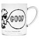 ĤߤʤĤ Tatsumi Natsuko Х֥륬 Ǯ饹 ޥ ޥå BUBBLE GUM Heat Resistant Glass Mug MUSTACHE Ҥᥬ 330ml