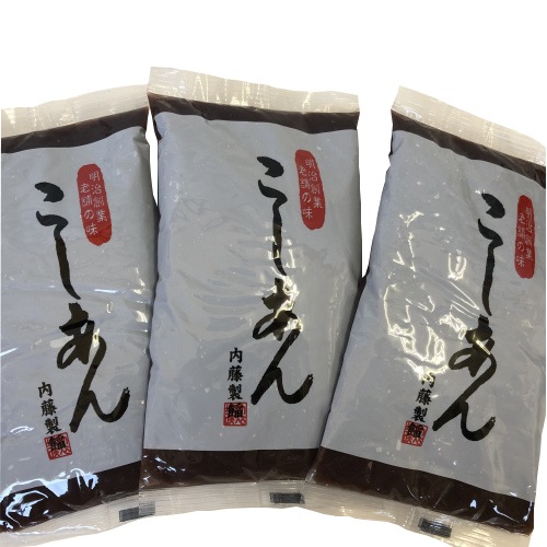 こしあん 450g×3 あんこ 送料無料 | あんこ,格安あんこセット あんこの内藤|明治創業あんこ専門店|和菓子材料・つぶあん・こしあん・白あん