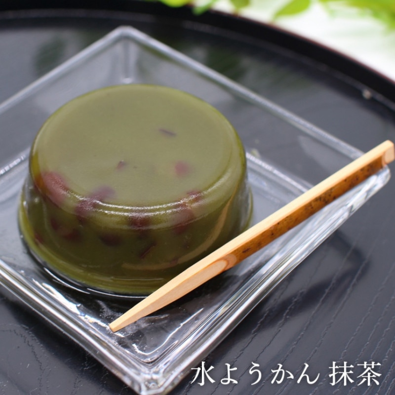 葛入り水ようかん(抹茶) ぬれ納豆入り 単品 1個 | ぬれ納豆入り水
