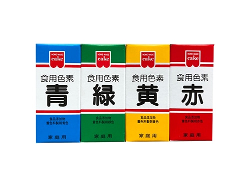 共立食品 HM食用色素 4色セット 5,5g×4個 (青 緑 黄 赤) | 菓子材料