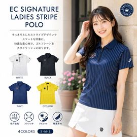 EC SIGNATURE LADIES STRIPE POLO