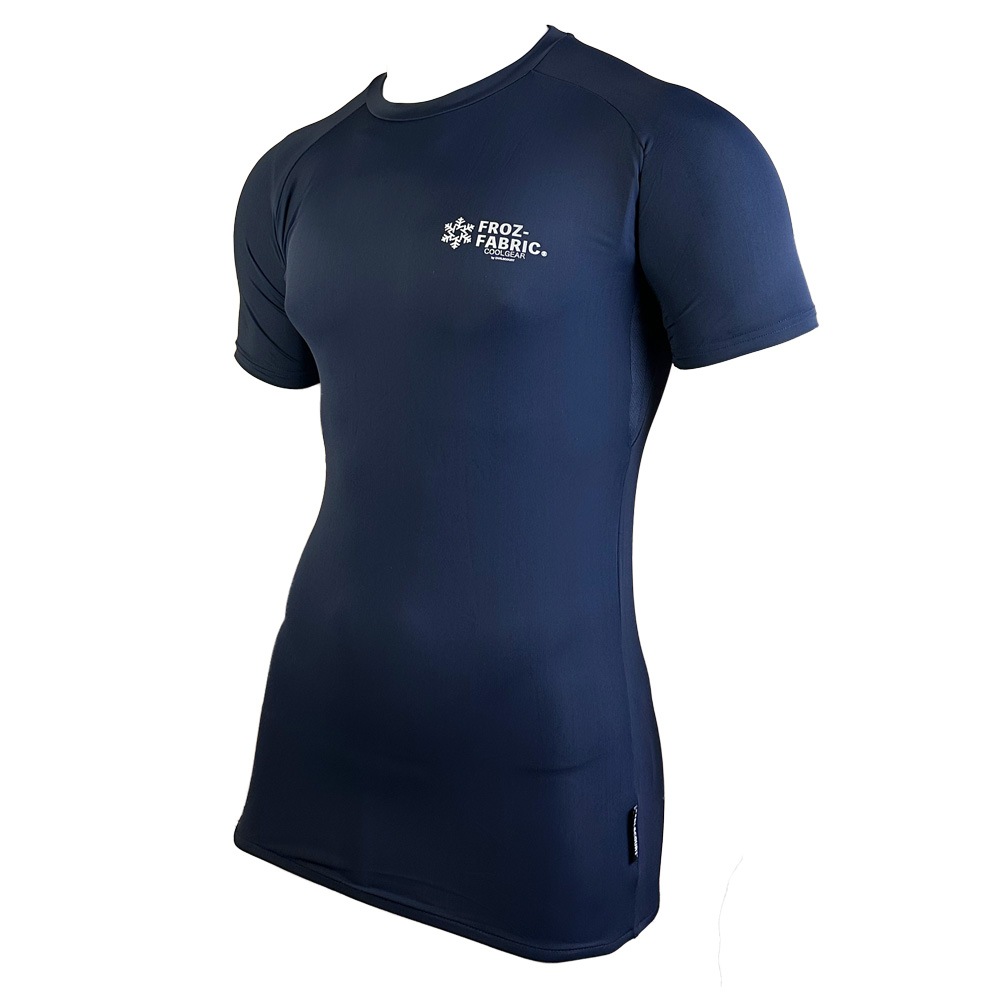 FROZ-FABRIC���/ICE CREW-NECK SS TOP