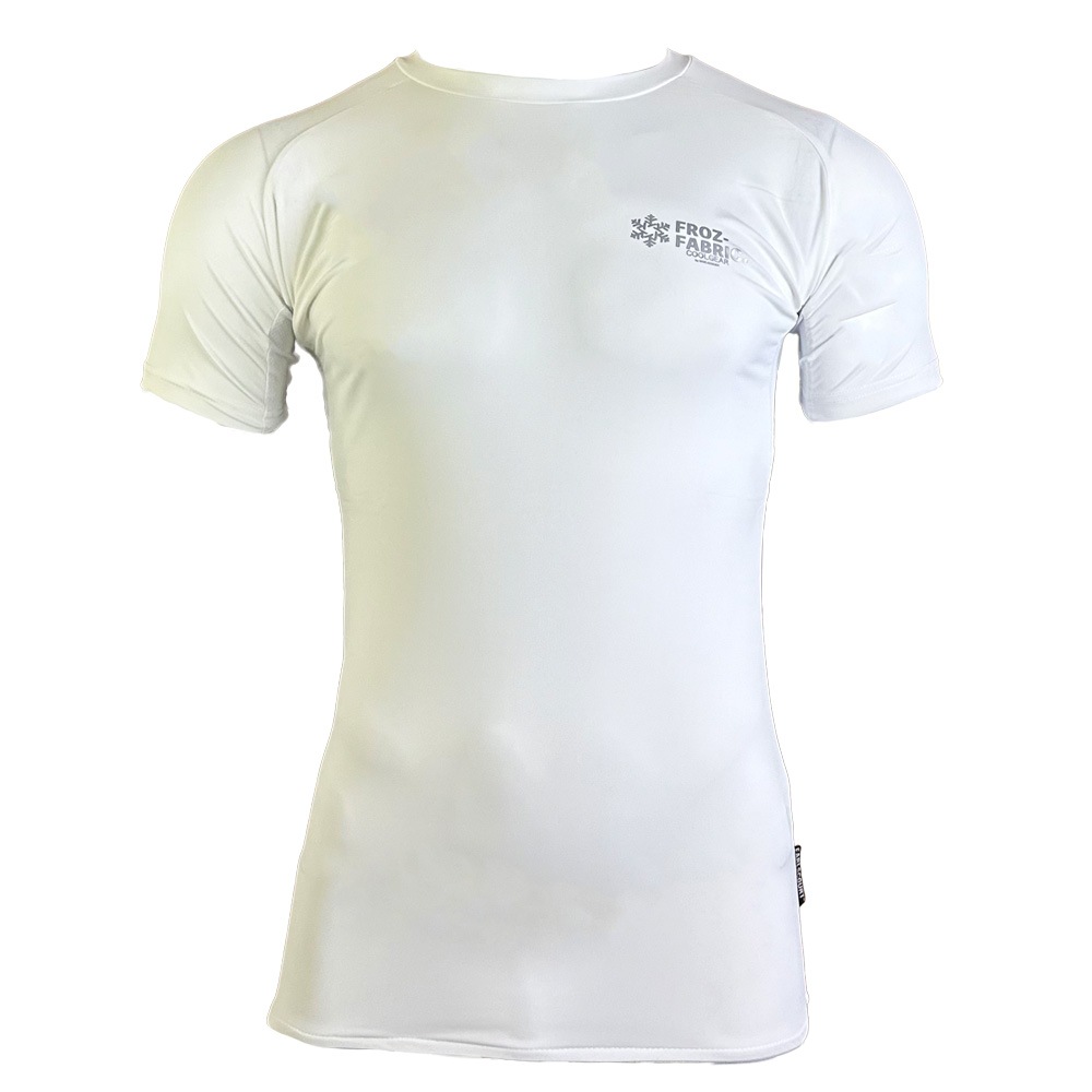 FROZ-FABRIC���/ICE CREW-NECK SS TOP