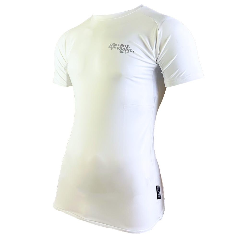 FROZ-FABRIC���/ICE CREW-NECK SS TOP