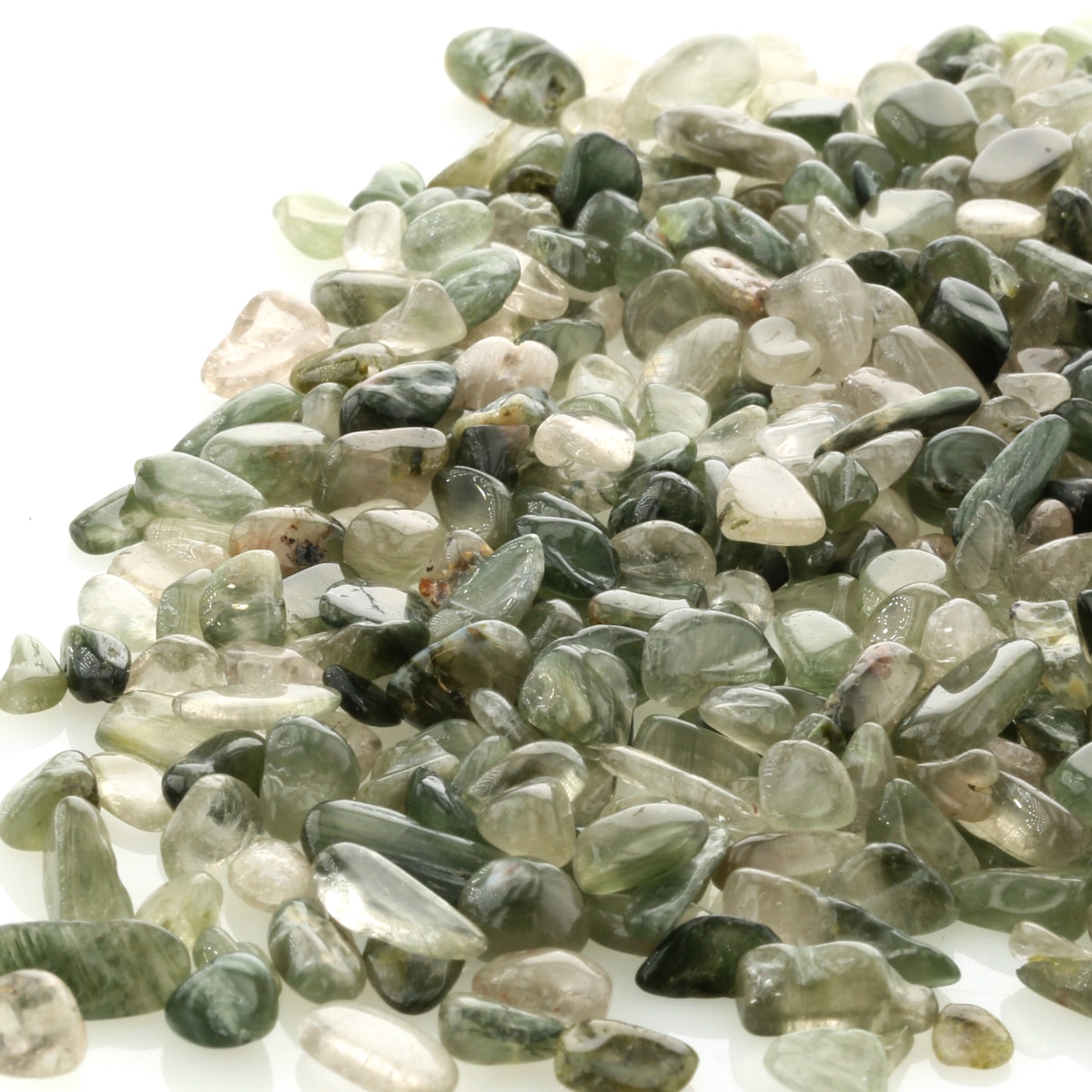 グリーンルチル（アクチノライト） さざれチップ 100g 【浄化