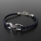 ����ѥ������֥����� Horseshoe Leather Bracelet - Silver