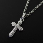 ����ѥ������֥����� Smooth Cross Pendant M - Silver w/CZ