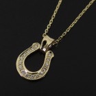 ����ѥ������֥����� Horseshoe Large Pendant - K18Yellow Gold w/Diamond Necklace Set