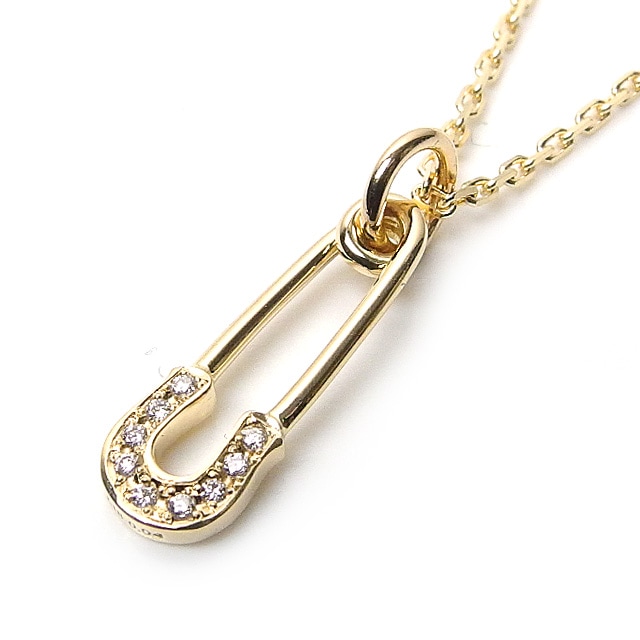 シンパシーオブソウル Safety Pin Charm - K18Yellow Gold w/Diamond 