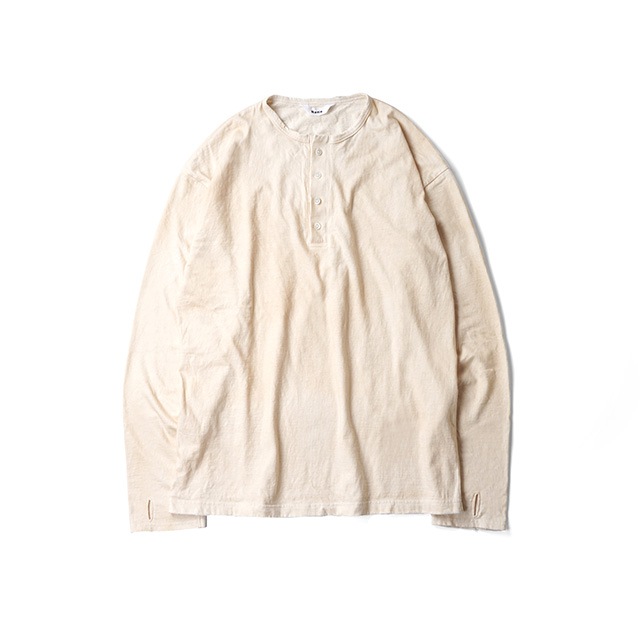 Name. ネーム VINTAGE WASH HENLEY NECK L/S TEE 【2023 新作】 Name. / VINTAGE WASH HENLEY NECK L/S TEE｜アーストライブ