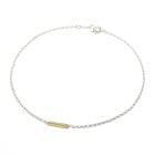 ����ѥ������֥����� Logo Plate Anklet - Oval - Silver��K18YG