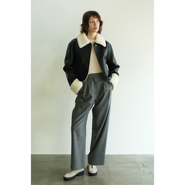 CLANE / クラネ VEGAN LEATHER BOA SHORT JACKET｜アーストライブ