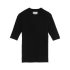 CLANE / ����� H/N HALF SLEEVE RIB KNIT TOPS