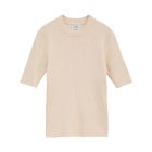 CLANE / ����� H/N HALF SLEEVE RIB KNIT TOPS