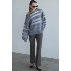 CLANE /  SHEER BORDER MOHAIR KNIT