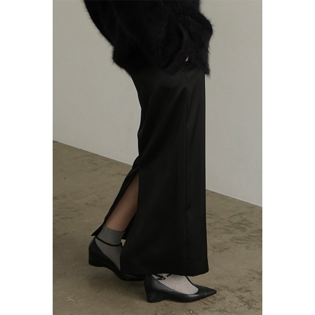 スカート CLANE 2WAY ADJUST SATIN STRAIGHT SKIRT クラネ CLANE 2WAY ADJUST SATIN STRAIGHT SKIRT （MINT