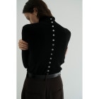 CLANE /  W FACE BUTTON KNIT TOPS