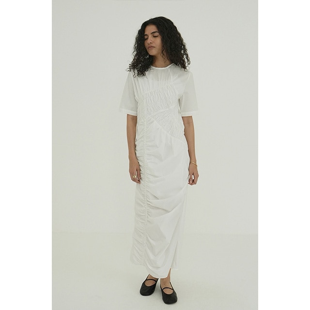 ワンピース CLANE RANDOM SHIRRING ONEPIECE CLANE - ランダムシャーリングワンピース - RANDOM SHIRRING