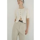 CLANE /  W FACE RIB KNIT CARDIGA