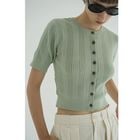 CLANE /  W FACE RIB KNIT CARDIGA