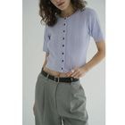 CLANE /  W FACE RIB KNIT CARDIGA