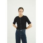 CLANE / ����� SHIRRING HALF SLEEVE BLOUSE