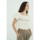 CLANE / ����� W FACE TOPSTITCHED FRILL TOPS