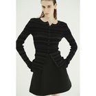 CLANE / ����� MULTI BORDER BUTTON DETAIL KNIT CARDIGAN
